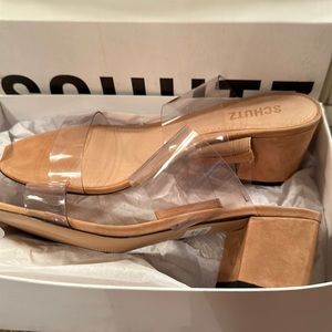 NIB Schutz Clear Strap Heels